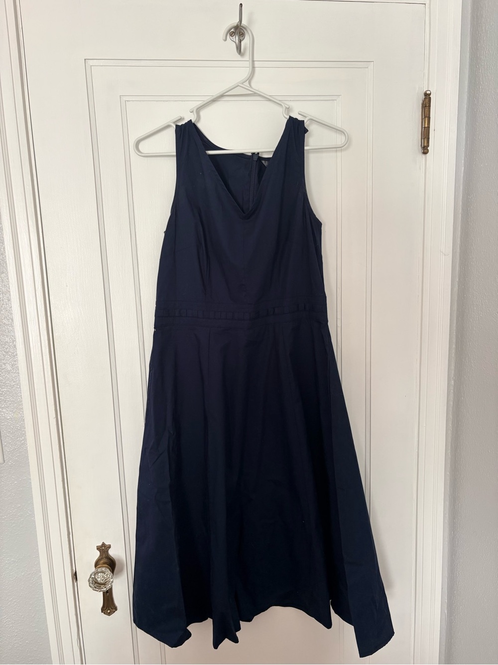 eshakti Navy V-Back Midi Dress